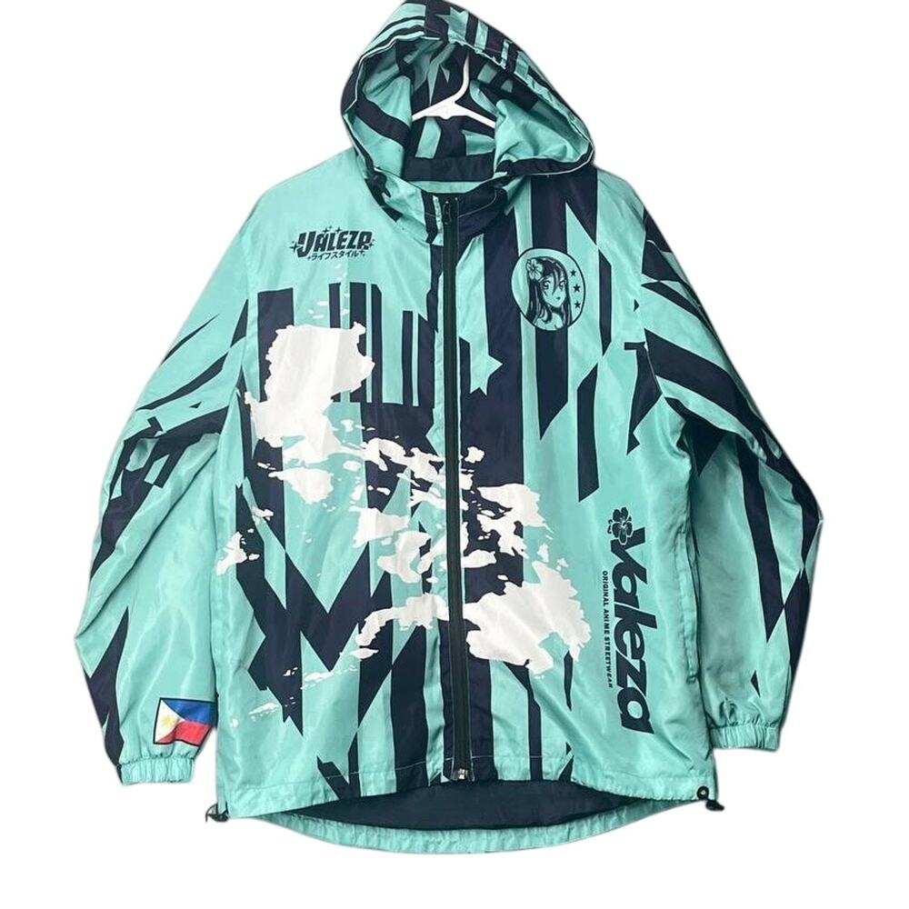Valeza Anime‎ Windbreaker Jacket Jollibae Philippine Flag Sz S